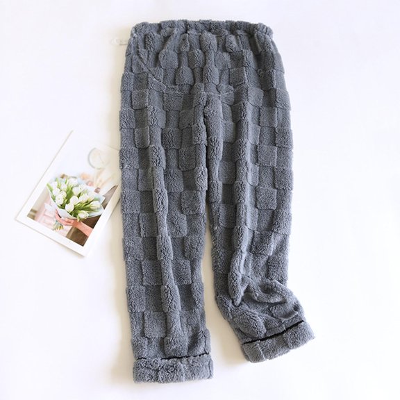 Wancir Maternity Plush Pajama Pants, Soft Fluffy Fleece Warm Pjs Bottoms Sleepwear Fuzzy Lounge Pants Pregnancy Clothes