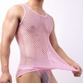 thumbnail image 1 of Wancir Men Fishnet Tank Top Sheer Transparent Mesh Undershirt Fitted Muscle Gym Shirt Vest, 1 of 4