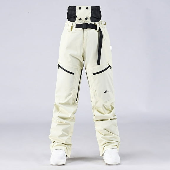 Wancir Men Ski Pants Snowboard Bib Pants Overalls Snow Waterproof Windproof Insulated Adjustable Strap Winter Sport Warm
