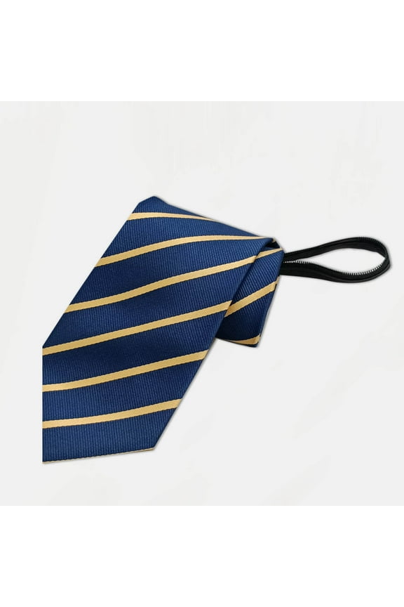 Wancir Men's 3.15" Jacquard Polyester Tie Quick-Release Zipper for Business Meetings