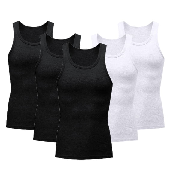 Wancir Men's 5-Pack Compression Shirt Set Ultra-Thin & High-Elasticity for Gym/Daily Training