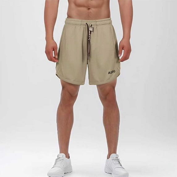 Wancir Men's 7" Workout Running Shorts Quick Dry Lightweight Gym Shorts with Zip Pockets