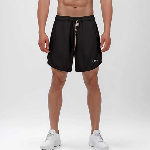 Wancir Men's 7" Workout Running Shorts Quick Dry Lightweight Gym Shorts with Zip Pockets