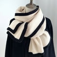 thumbnail image 1 of Wancir Men's And Women's Border Knitted Yarn Versatile Warm Block Color Blocked Scarf, 1 of 3