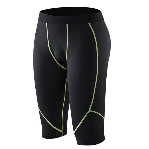 Wancir Men's Athletic 3/4 Compression Pants Sports Performance Active Cool Dry Running Tights Capri Athletic Velour