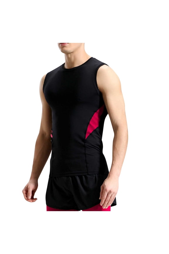 Wancir Men's Athletic Compression Shirt Sleeveless Muscle Dry Fit Workout Tank Top for Running Training