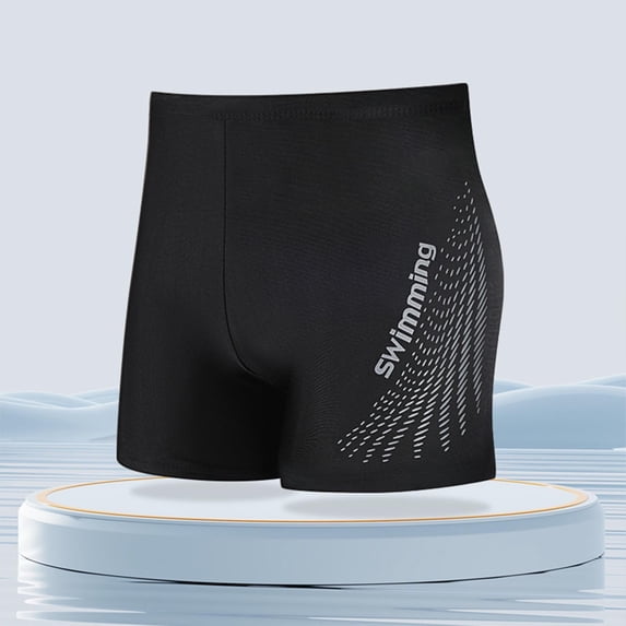 Wancir Men's Athletic Swim Jammers Quick Dry Square Leg Swim Briefs Colorblock Competitive Swimsuit