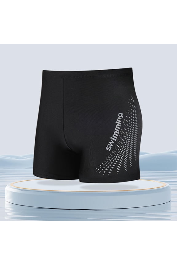 Wancir Men's Athletic Swim Jammers Quick Dry Square Leg Swim Briefs Colorblock Competitive Swimsuit