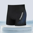 thumbnail image 1 of Wancir Men's Athletic Swim Jammers Quick Dry Square Leg Swim Briefs Colorblock Competitive Swimsuit, 1 of 7