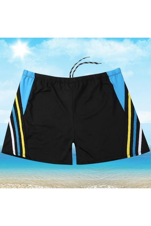 Wancir Men's Athletic Swim Jammers Quick Dry Square Leg Swim Briefs Colorblock Competitive Swimsuit