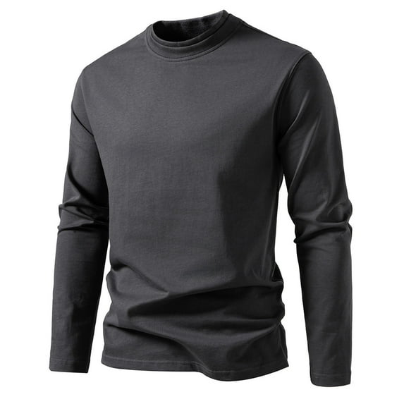 Wancir Men's Basic Long Sleeve Waffle Sweatshirt Loose Fit Workout Pullover Crewneck Shirt