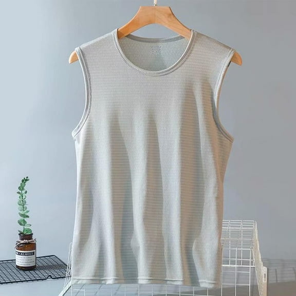 Wancir Men's Big and Tall Compression Sleeveless Shirt Athletic Compression Shirt Shaper Running Tank Top