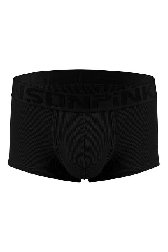 Wancir Men's Boxers Briefs Solid Underwear Soft Strench Boxers Briefs Breathable Athletic Underwear