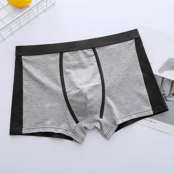 Wancir Men's Boxers Briefs Solid Underwear Soft Strench Boxers Briefs Breathable Athletic Underwear