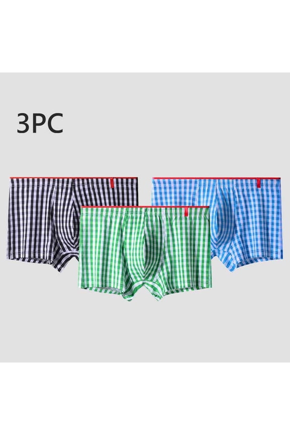 Wancir Men's Boxers Short Boxer for Men 100% Cotton Soft Comfortable Casual Breathable Underwear 3 Pack