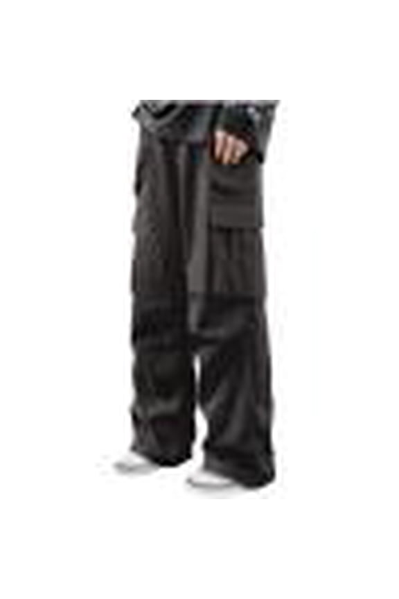 Wancir Men's Casual Cargo Pants Elastic Waist Drawstring Tapered Pants Athletic Techwear Joggers Pants with Flap Pockets