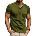 thumbnail image 1 of Wancir Men's Casual Henley Shirts Classic Button Cotton Short Sleeve T-Shirt Summer Basic Solid Lightweight Tees Tops, 1 of 6