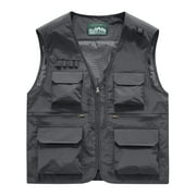 Tactical Vest For Airsoft & Outdoor Sports - Adjustable MOLLE System Hunting Fishing Training Vest (Black)