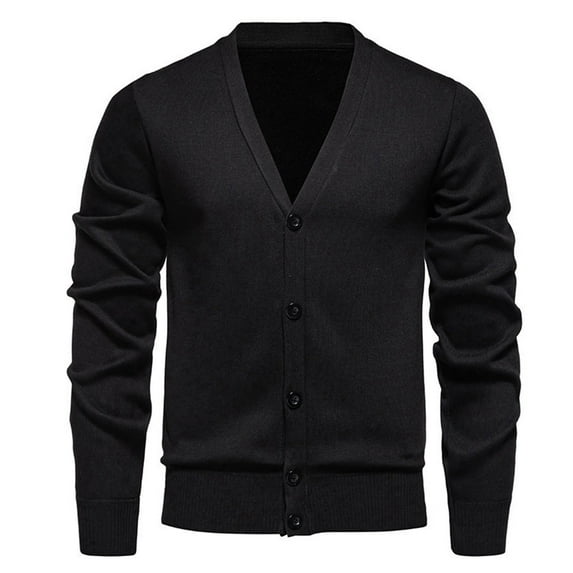 Wancir Men's Casual Long Sleeve Shawl Collar Buttons Down Cable Knit Cardigan Sweater