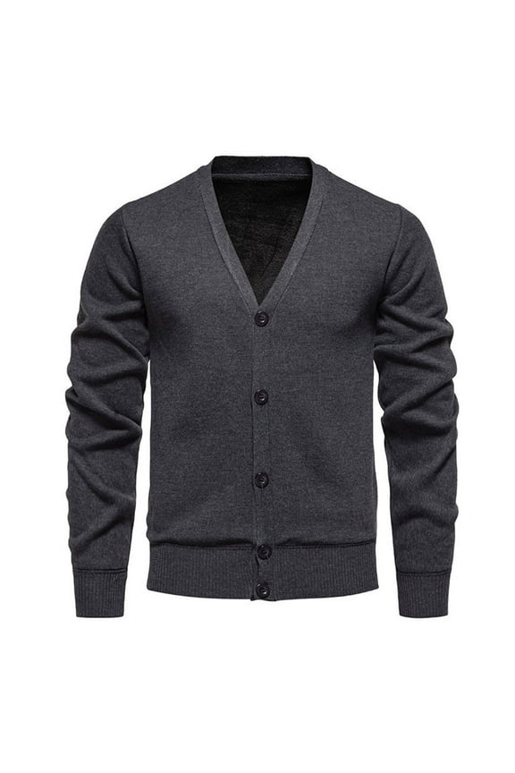 Wancir Men's Casual Long Sleeve Shawl Collar Buttons Down Cable Knit Cardigan Sweater