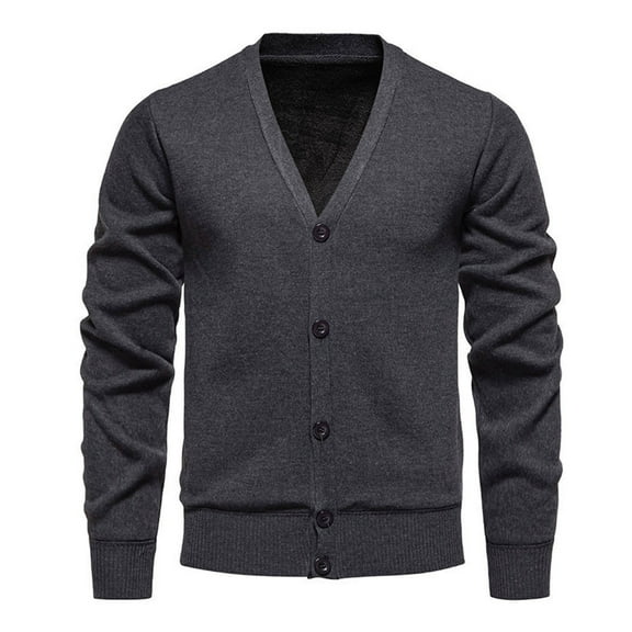 Wancir Men's Casual Long Sleeve Shawl Collar Buttons Down Cable Knit Cardigan Sweater