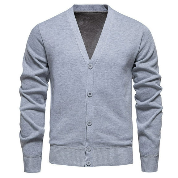 Wancir Men's Casual Long Sleeve Shawl Collar Buttons Down Cable Knit Cardigan Sweater