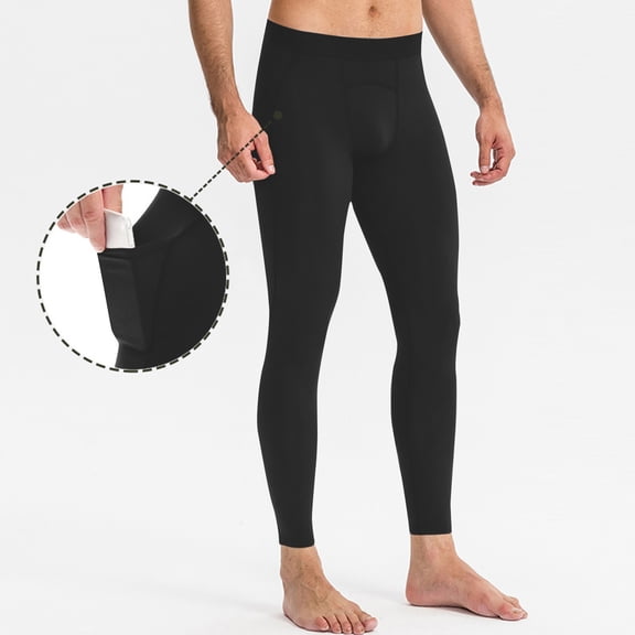 Wancir Men's Compression Pants with Pockets, Athletic Leggings Baselayer Workout Tights for Running Yoga Gym Basketball