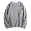 Wancir Men's Crewneck Sweatshirts Oversized Waffle Knit Texture Patchwork Long Sleeve Casual Lightweight Pullover Shirt