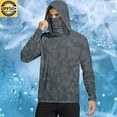 thumbnail image 1 of Wancir Men's Hooded Sun Shirts with Mask Fishing Shirts for Men Long Sleeve UPF 50 Rash Guards Cooling Hoodies Hiking Shirts, 1 of 5