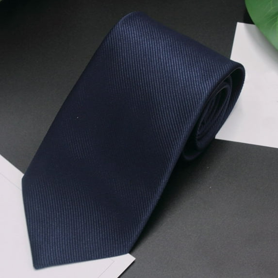 Wancir Men's Jacquard Polyester Tie 3.15 Inch Width Solid Color for Business Formal