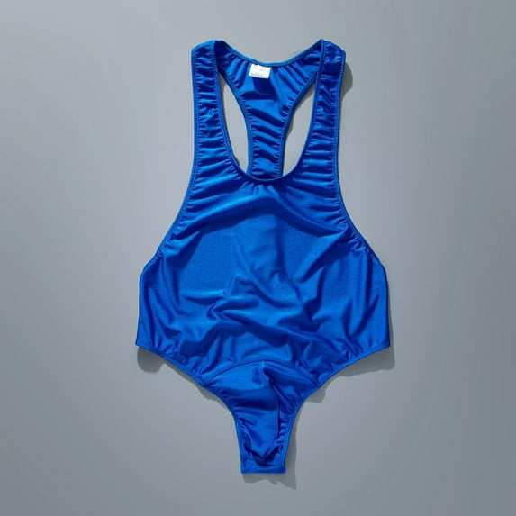 Wancir Men's Leotard Underwear Sexy Racer Back One-Piece Bodysuit Stretch Swimsuit Thongs Singlet Workout