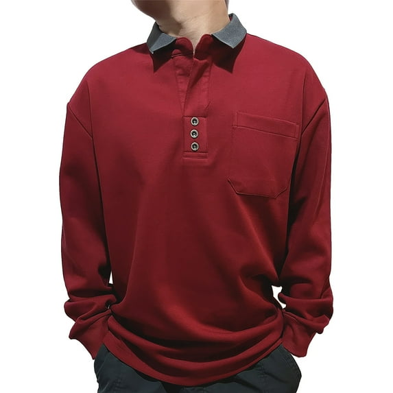 Wancir Men's Oxford Shirt Solid Casual Button Down Collar Shirts Long Sleeve Dress Shirts