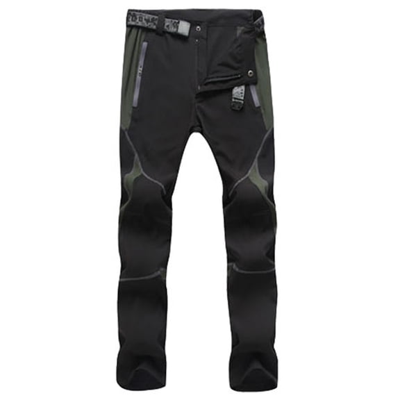 Wancir Men's Patchwork Quick Drying Mountain Climbing Outdoor Button Zipper Casual Pants