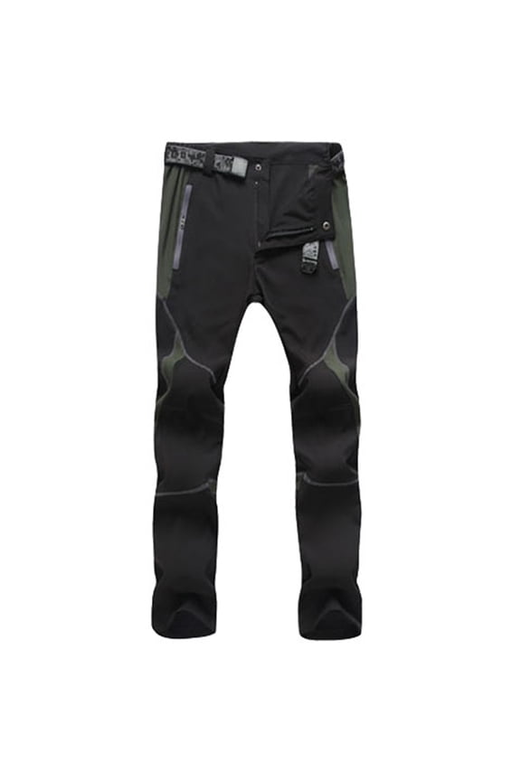 Wancir Men's Patchwork Quick Drying Mountain Climbing Outdoor Button Zipper Casual Pants