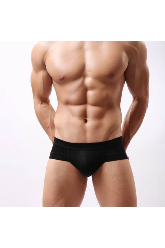 Wancir Men's Seamless Front Pouch Briefs Sexy Low Rise Men Cotton Underwear