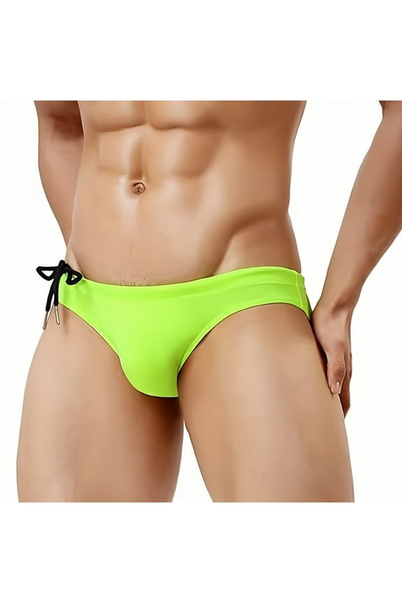 Wancir Men's Sexy Low Rise Quick Dry Swim Briefs Hot Body Bikini Swimsuit Swimwear