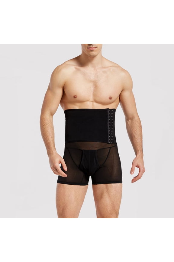 Wancir Men's Sheer Compression Underwear Semi-Transparent Body Shaping Design with Elastic Waistband for Workout & Daily Wear