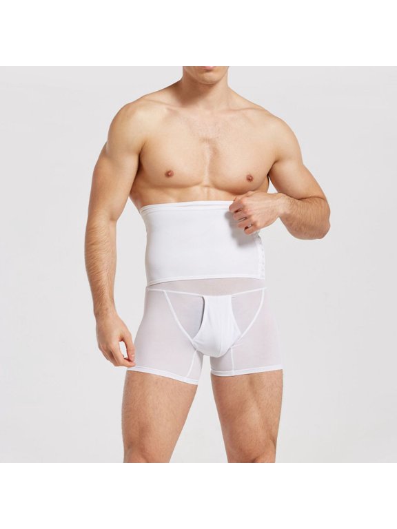 Wancir Men's Sheer Compression Underwear Semi-Transparent Body Shaping Design with Elastic Waistband for Workout & Daily Wear