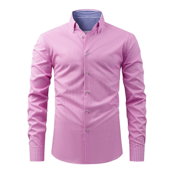 Wancir Men's Stretch Multi-Use Long Sleeve Dress Shirts Party Prom Wedding Shirts with Slight Sheen