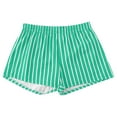 thumbnail image 1 of Wancir Men's Striped Shorts Ruffle Hem Mini Shorts Elastic High Waisted Straight Leg Summer Beach Shorts Y2k Streetwear, 1 of 4