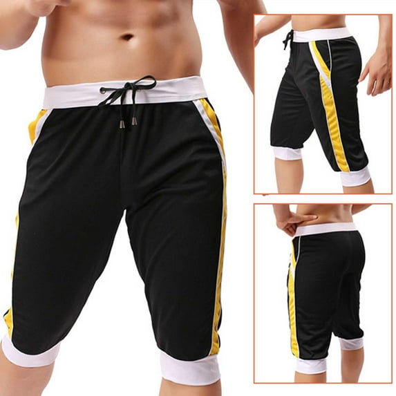 Wancir Men’s Summer Casual Workout Gym Joggers Capri Pants Lounge Sweat Shorts