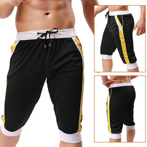 Wancir Men’s Summer Casual Workout Gym Joggers Capri Pants Lounge Sweat Shorts