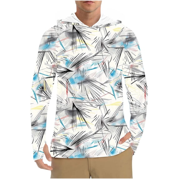 Wancir Men's Sun Protection Shirts UV SPF UPF 50+ Long Sleeve Rash Guard Fishing Running Quick Dry Lightweight