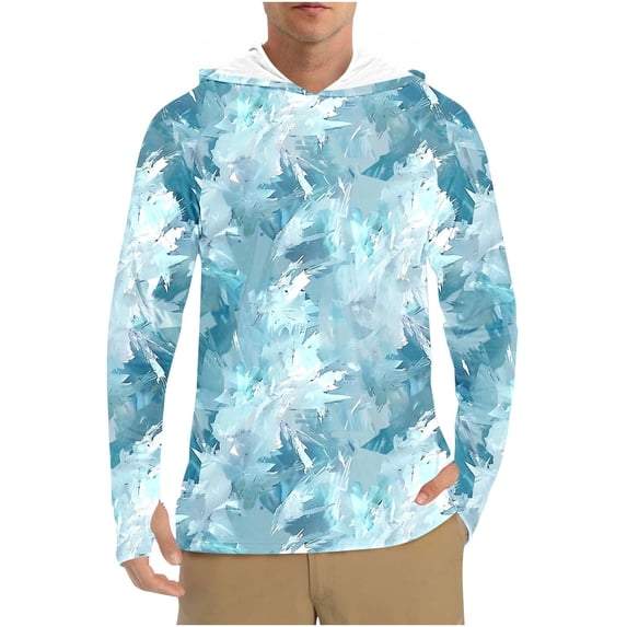 Wancir Men's Sun Protection Shirts UV SPF UPF 50+ Long Sleeve Rash Guard Fishing Running Quick Dry Lightweight