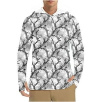 Wancir Men's Sun Protection Shirts UV SPF UPF 50 Long Sleeve Rash Guard Fishing Running Quick Dry Lightweight