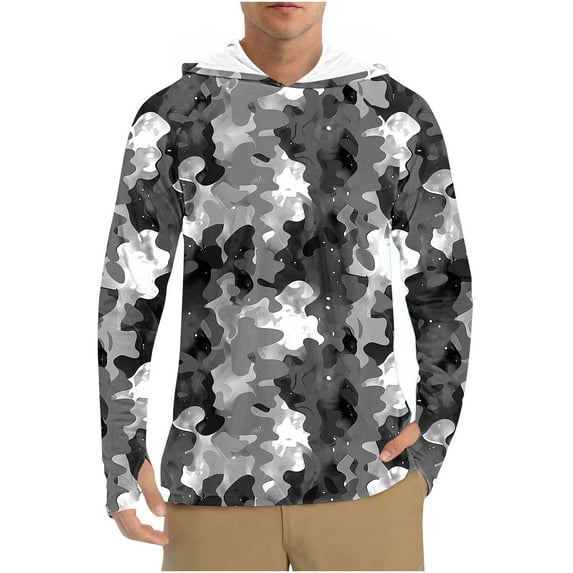 Wancir Men's Sun Protection Shirts UV SPF UPF 50+ Long Sleeve Rash Guard Fishing Running Quick Dry Lightweight