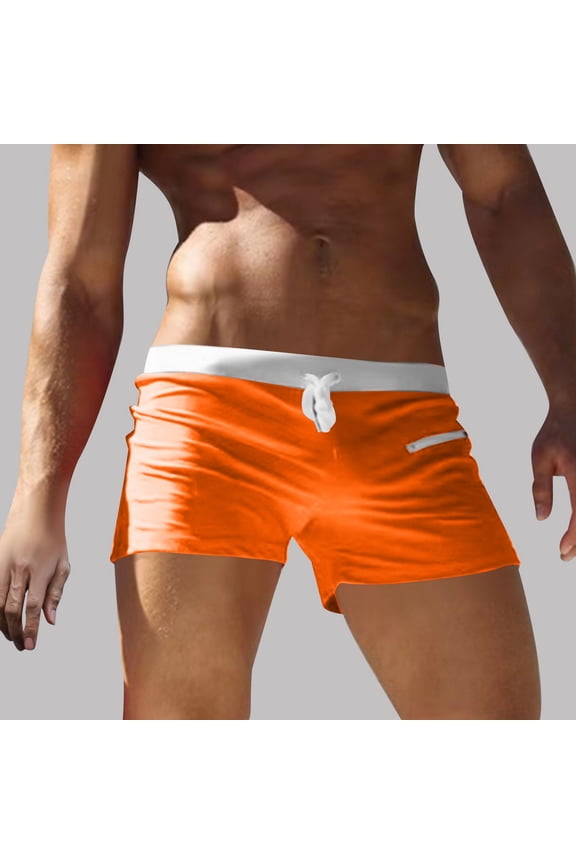 Wancir Men's Swim Briefs Athletic Quick Dry Bathing Suit Square Leg Board Short Boxer Briefs Beach Bathing Suits