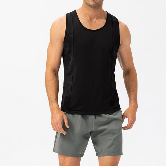 Wancir Men's Tank Top Muscle Workout Gym Shirts Moisture Wicking Lightweight Summer Casual Sleeveless Shirts