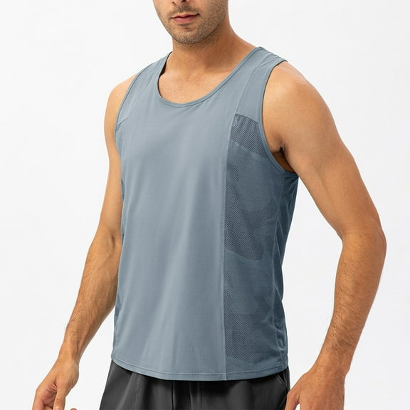 Wancir Men's Tank Top Muscle Workout Gym Shirts Moisture Wicking Lightweight Summer Casual Sleeveless Shirts
