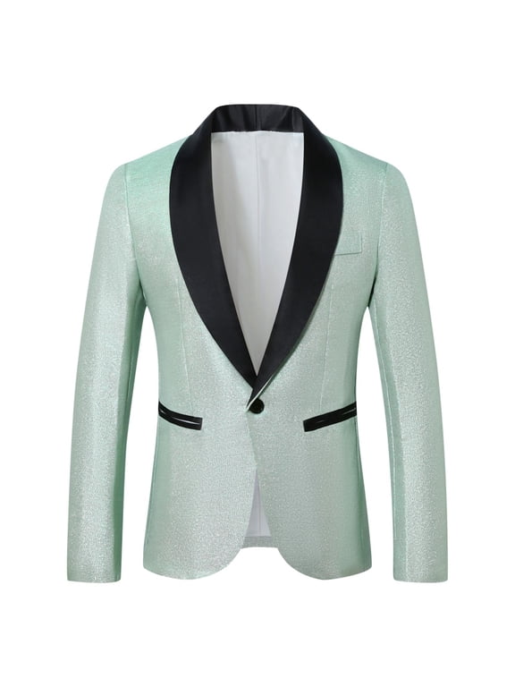 Wancir Men's Tuxedo Jacket Slim Fit Shawl Lapel Blazer Suit Jackets for Party Prom Wedding Dinner